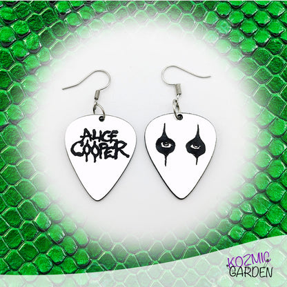 Alice Cooper Guitar Pick Earrings - Rock your look