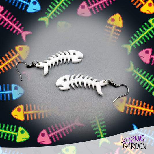 Fish Bone Earrings – Adopt a Sardine!