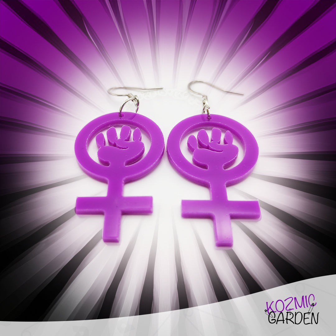 FEMINIST FIST SYMBOL EARRINGS - Wear Your Rights Proudly