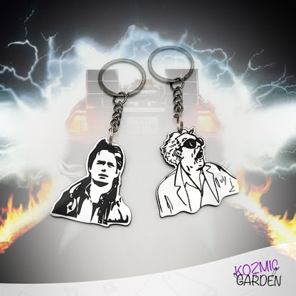 Back to the Future Keychains - Great Scott: Doc Brown & Marty McFly  keychains!