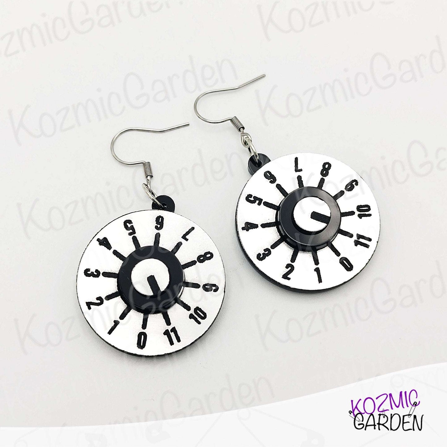 Spinal Tap "These Go to 11” Knob Earrings - Tribute, Rock ‘n’ Roll Volume Potentiometer Jewelry