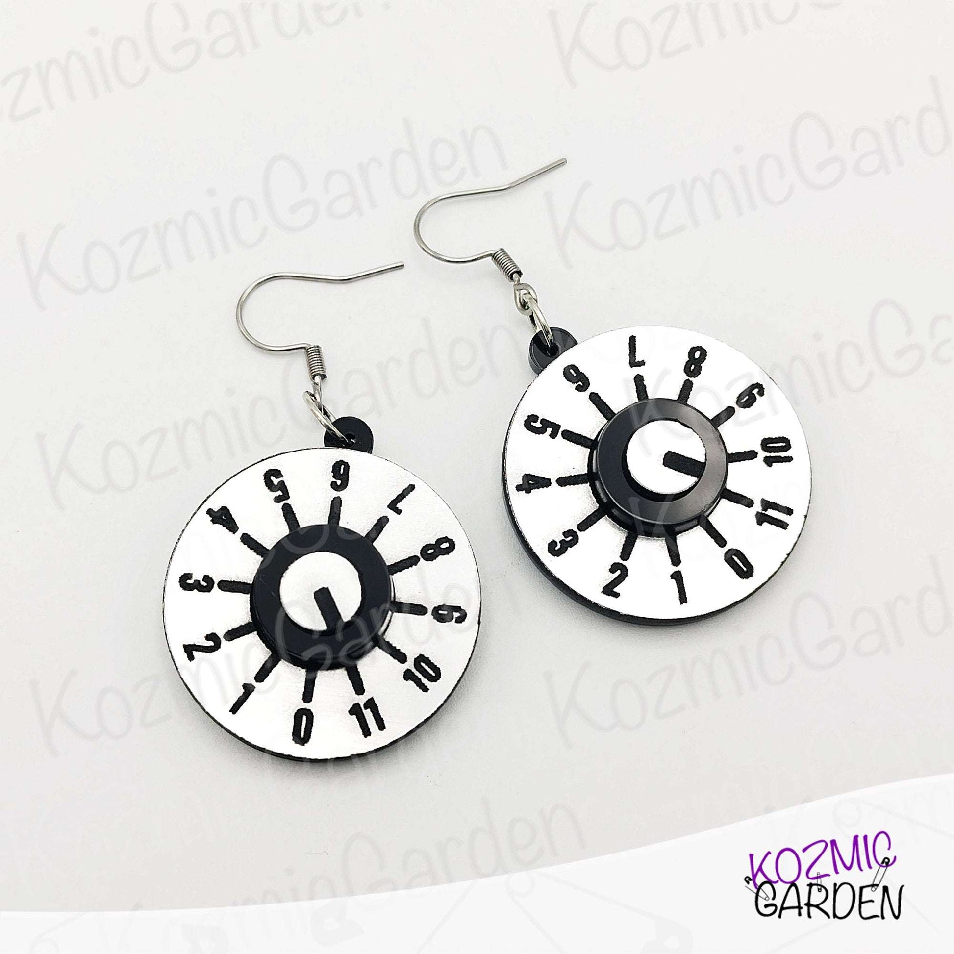 Spinal Tap "These Go to 11” Knob Earrings - Tribute, Rock ‘n’ Roll Volume Potentiometer Jewelry