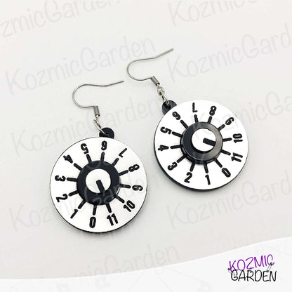 Spinal Tap "These Go to 11” Knob Earrings - Tribute, Rock ‘n’ Roll Volume Potentiometer Jewelry