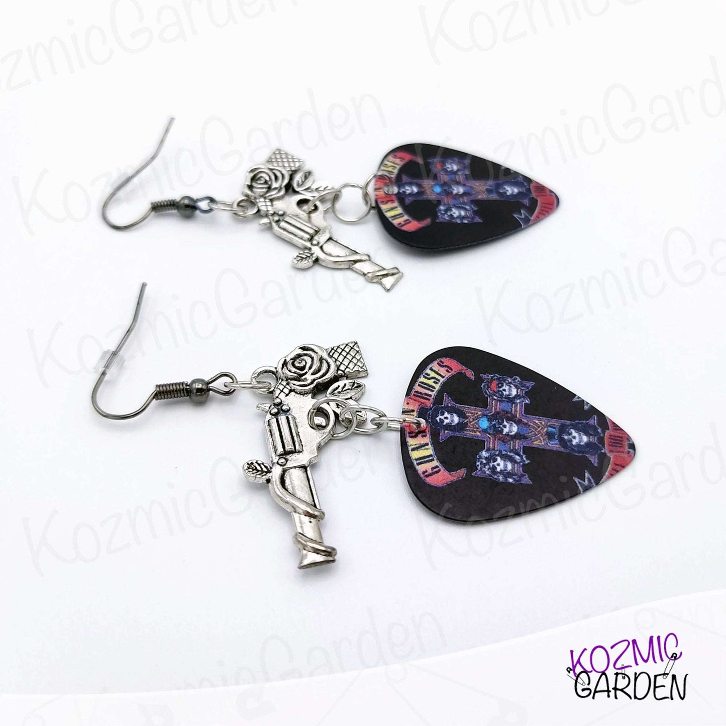 GUNS AND ROSES GUITAR PICK EARRINGS | Get in the Ring!