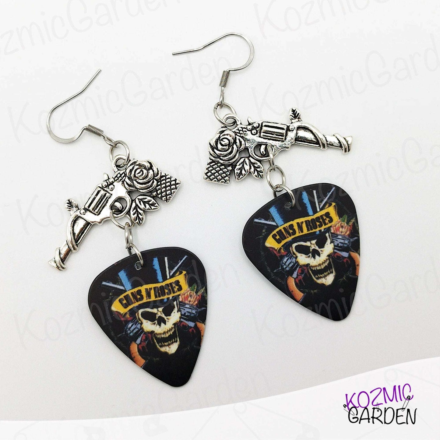 GUNS AND ROSES GUITAR PICK EARRINGS | Get in the Ring!