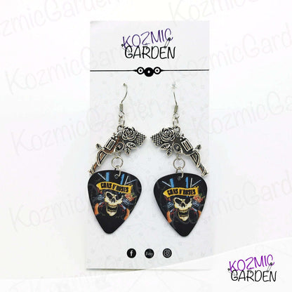 GUNS AND ROSES GUITAR PICK EARRINGS | Get in the Ring!