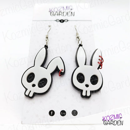 PUNK SKULL BUNNY EARRINGS | Egg-splode Your Style!