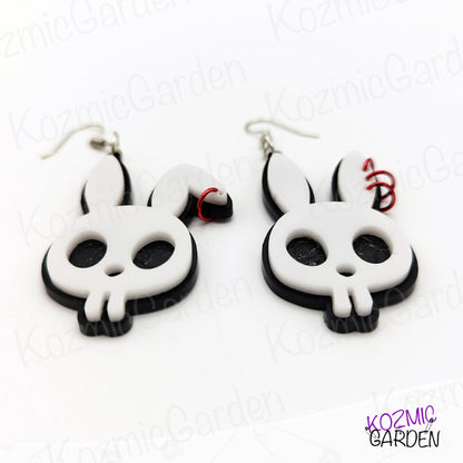 PUNK SKULL BUNNY EARRINGS | Egg-splode Your Style!