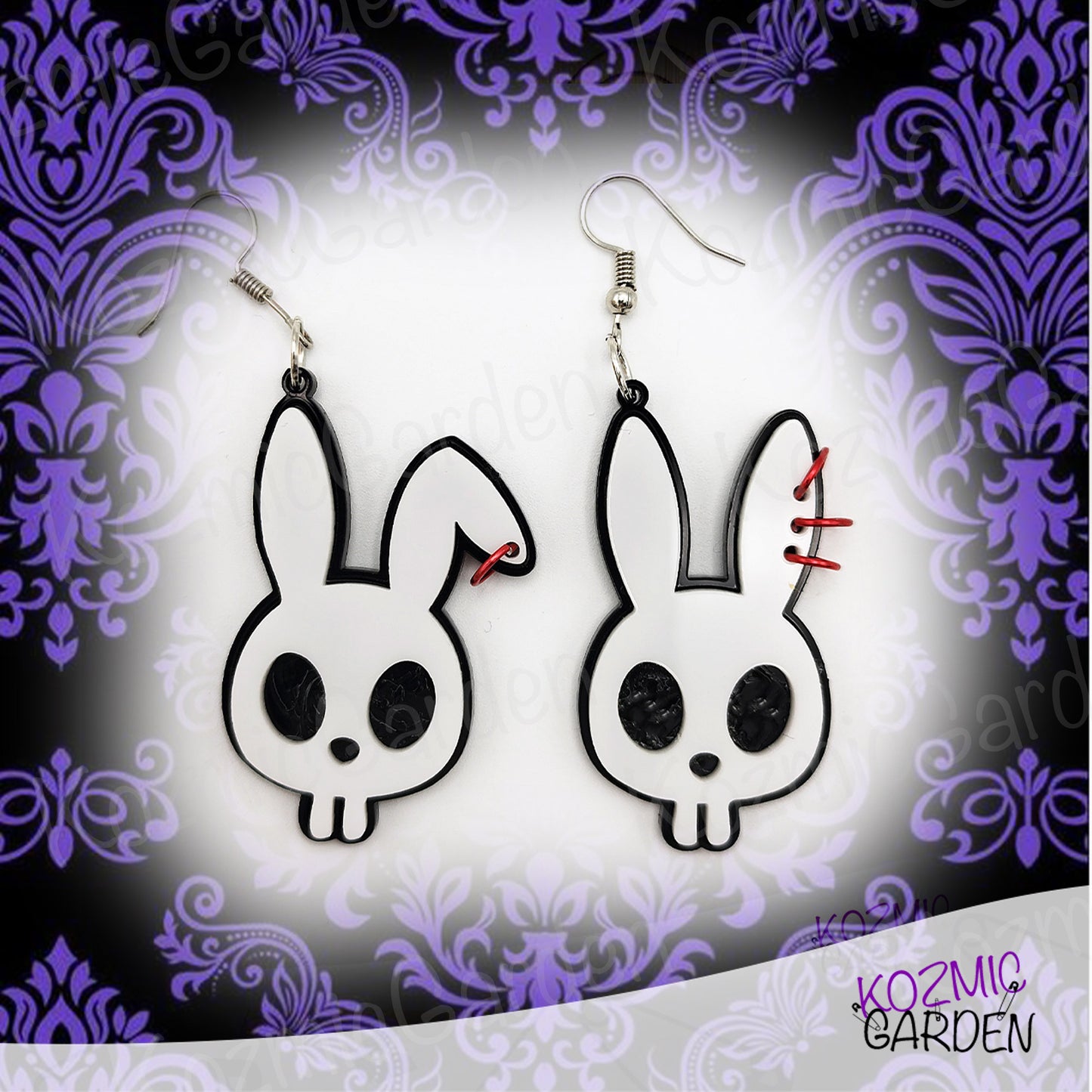 PUNK SKULL BUNNY EARRINGS | Egg-splode Your Style!