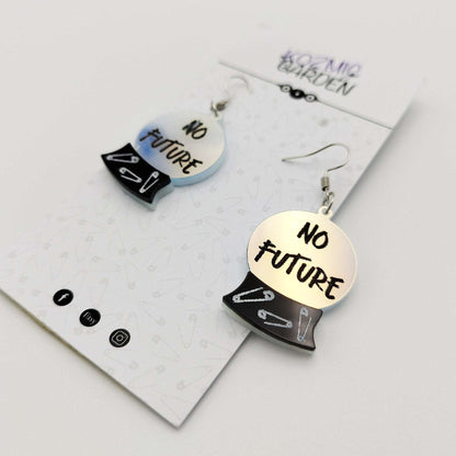 Punk Witch "No Future" Crystal Ball Earrings_03