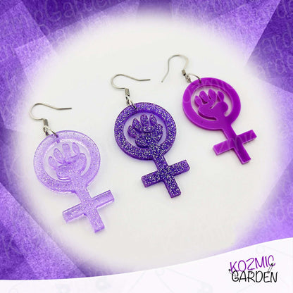 FEMINIST FIST SYMBOL EARRINGS - Wear Your Rights Proudly