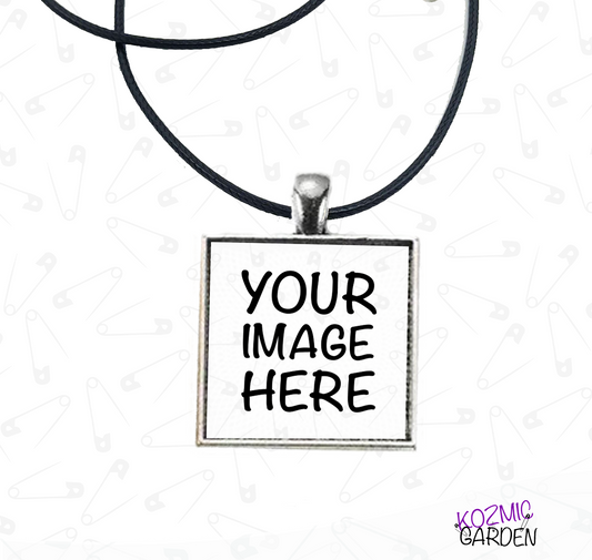 CUSTOM SQUARE PENDANT - Bring your family and your idols with you!