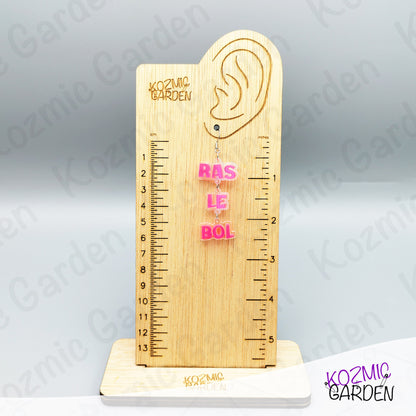 Ras Le Bol Earrings - Funny French "I'm Fed Up" Earrings | Humorous Statement Jewelry