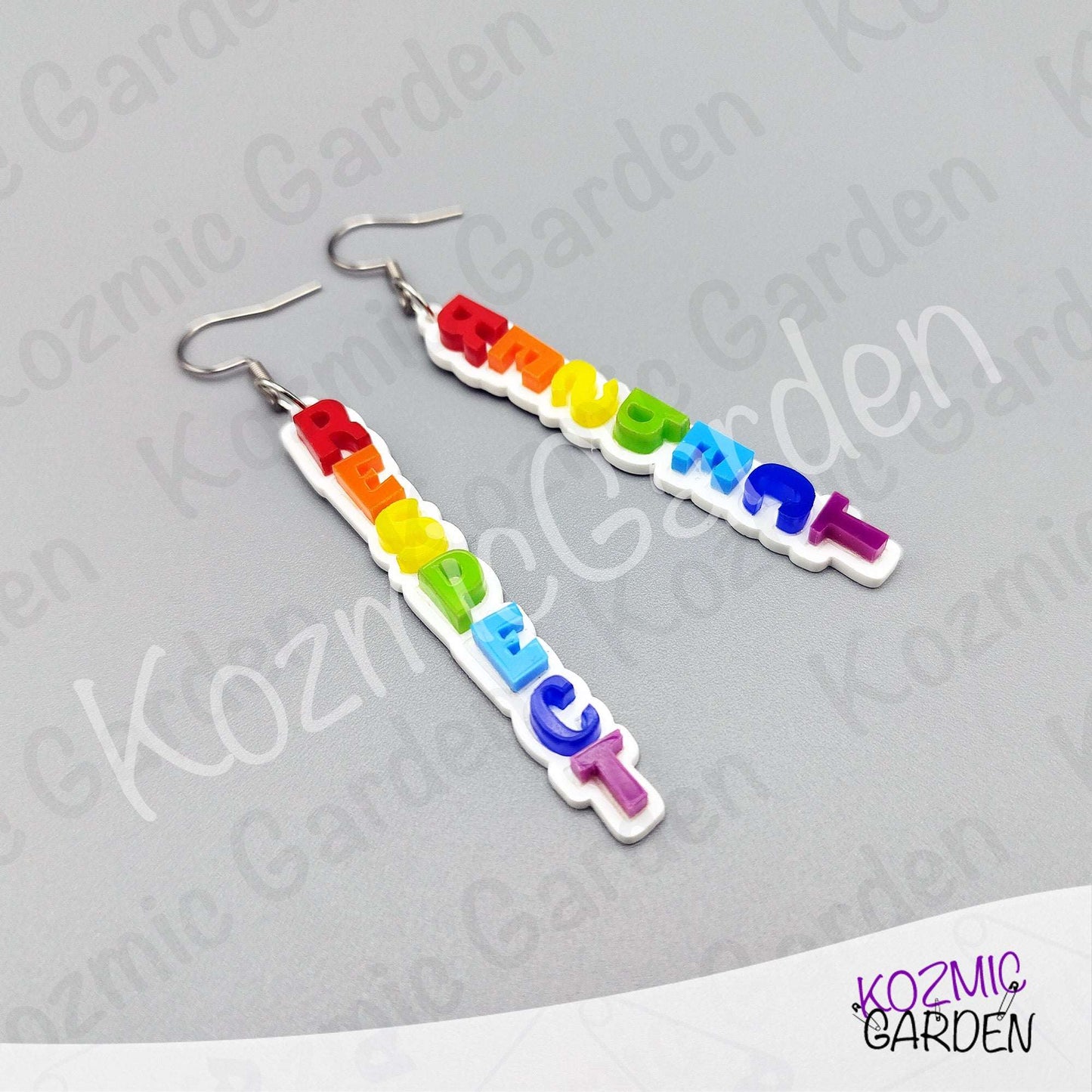 Rainbow RESPECT Earrings | LGBTQIA+ Pride Jewelry