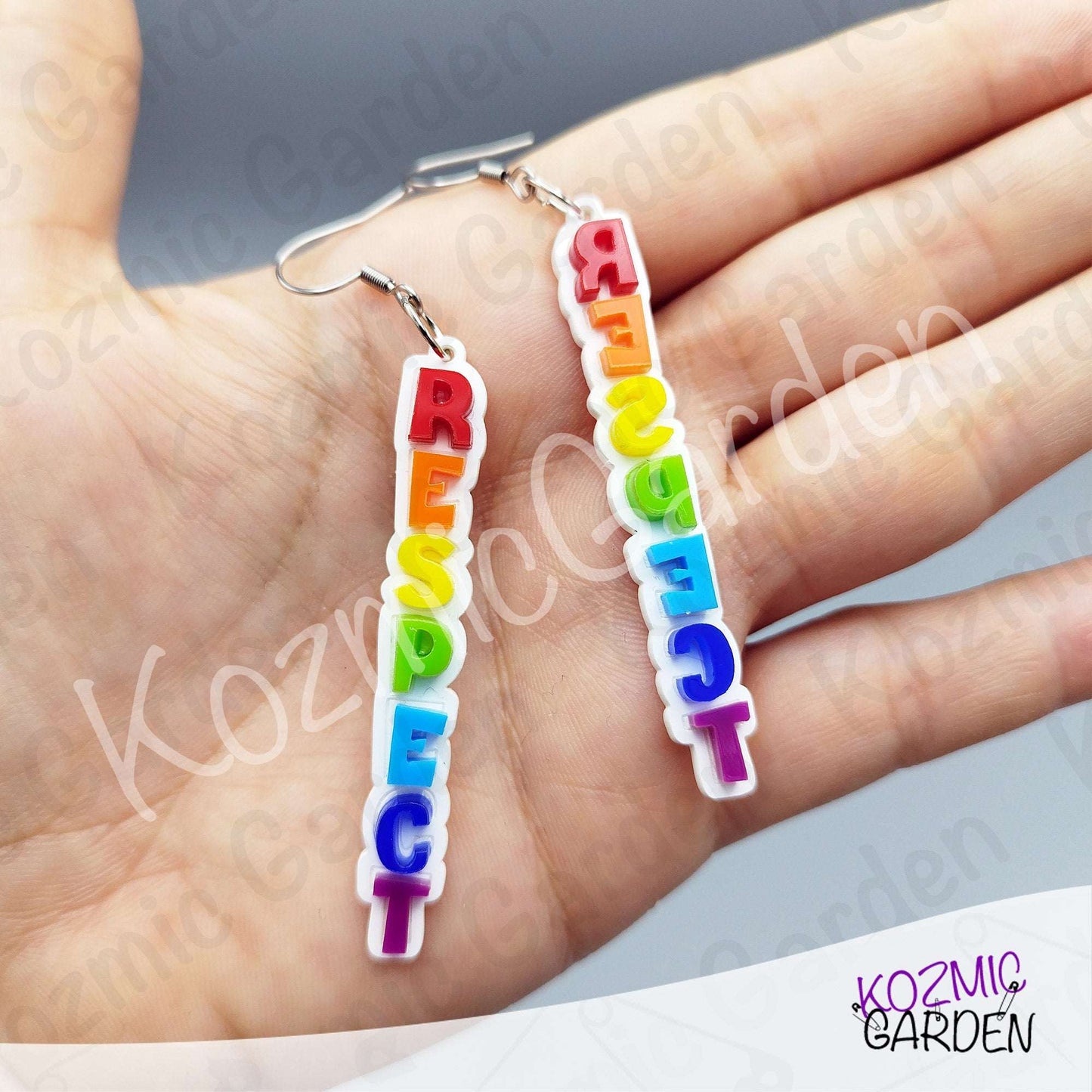 Rainbow RESPECT Earrings | LGBTQIA+ Pride Jewelry
