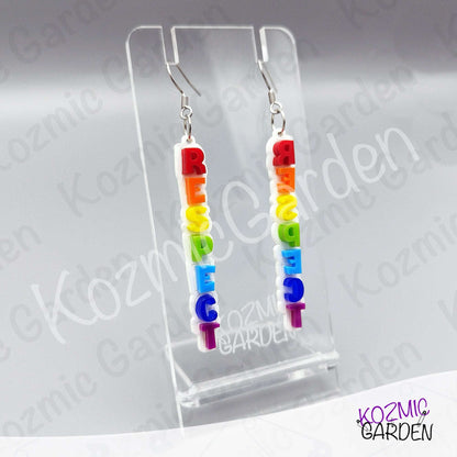 Rainbow RESPECT Earrings | LGBTQIA+ Pride Jewelry