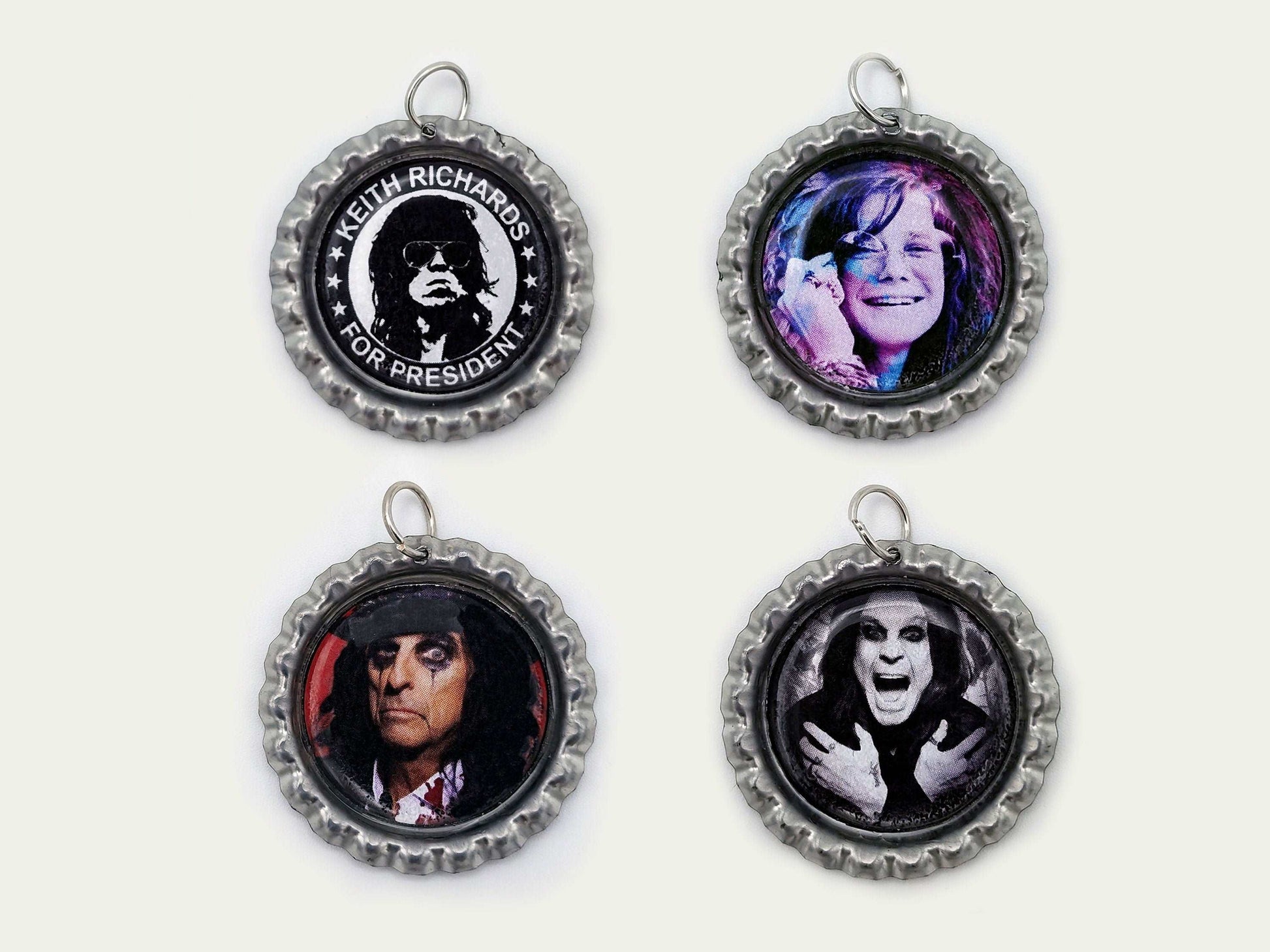 Rocker Pendant_All_JANIS JOPLIN, KEITH RICHARDS, OZZY OSBOURNE, ALICE COOPER - Kozmic Garden