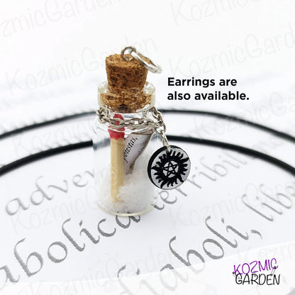 "SALT 'N' BURN" BOTTTLE KIT EARRINGS | Unlock the power of the Winchester brothers!