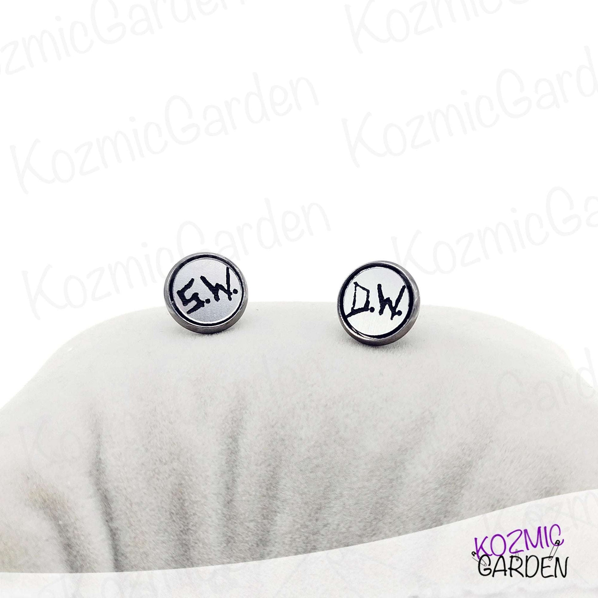 Supernatural DW & SW Initials Stud Earrings | Join the Hunt!