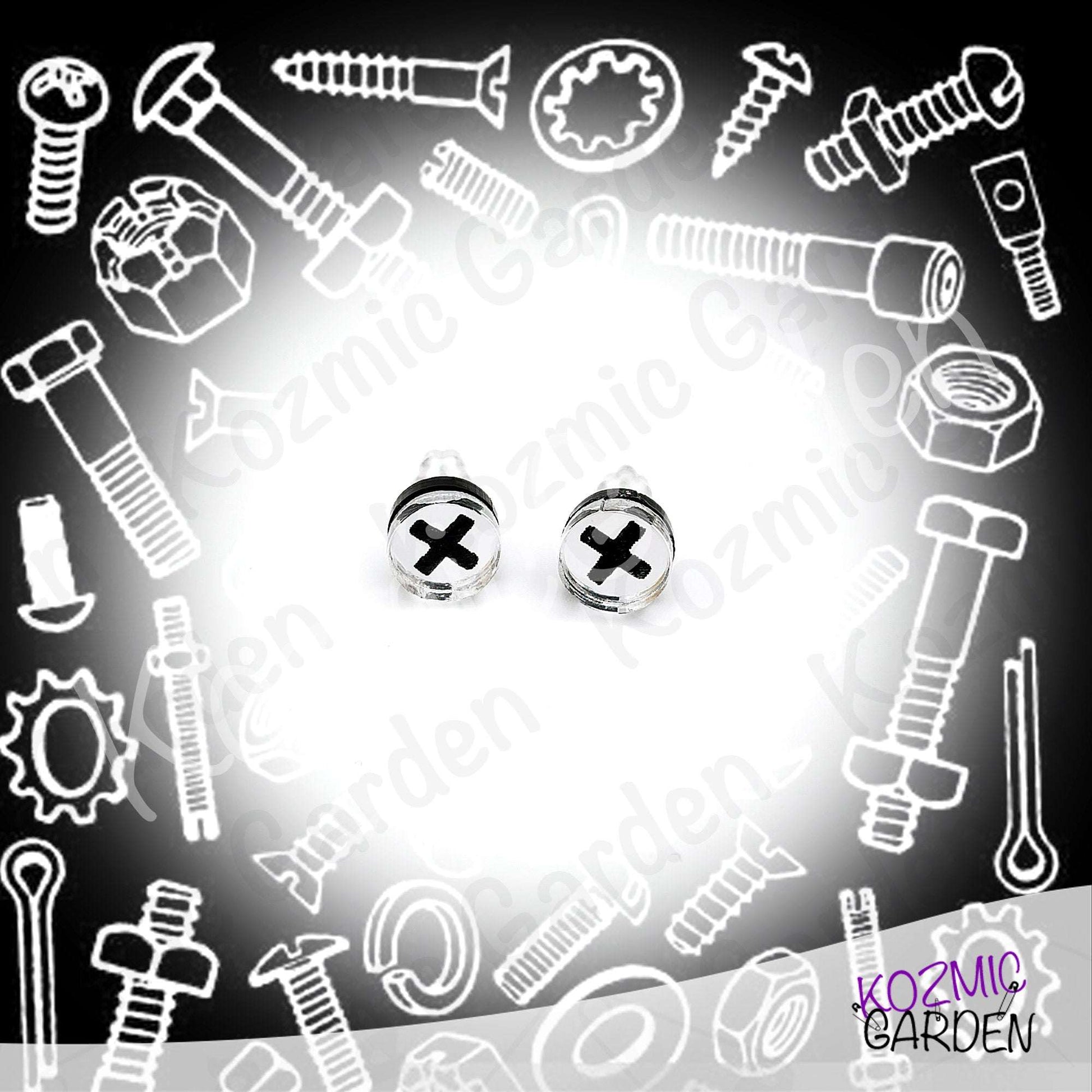 Screw Head Stud Earrings | Mechanic Jewelry | Hardware Lover Gift | Industrial Earrings