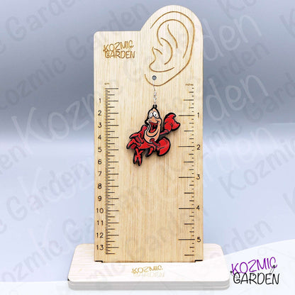 Sebastian Crab Earrings – Laser Cut Little Mermaid Inspired Jewelry