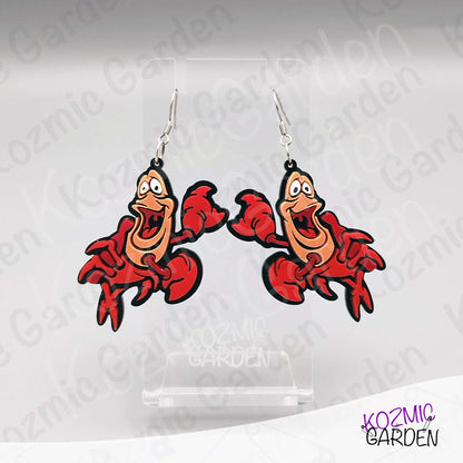 Sebastian Crab Earrings – Laser Cut Little Mermaid Inspired Jewelry