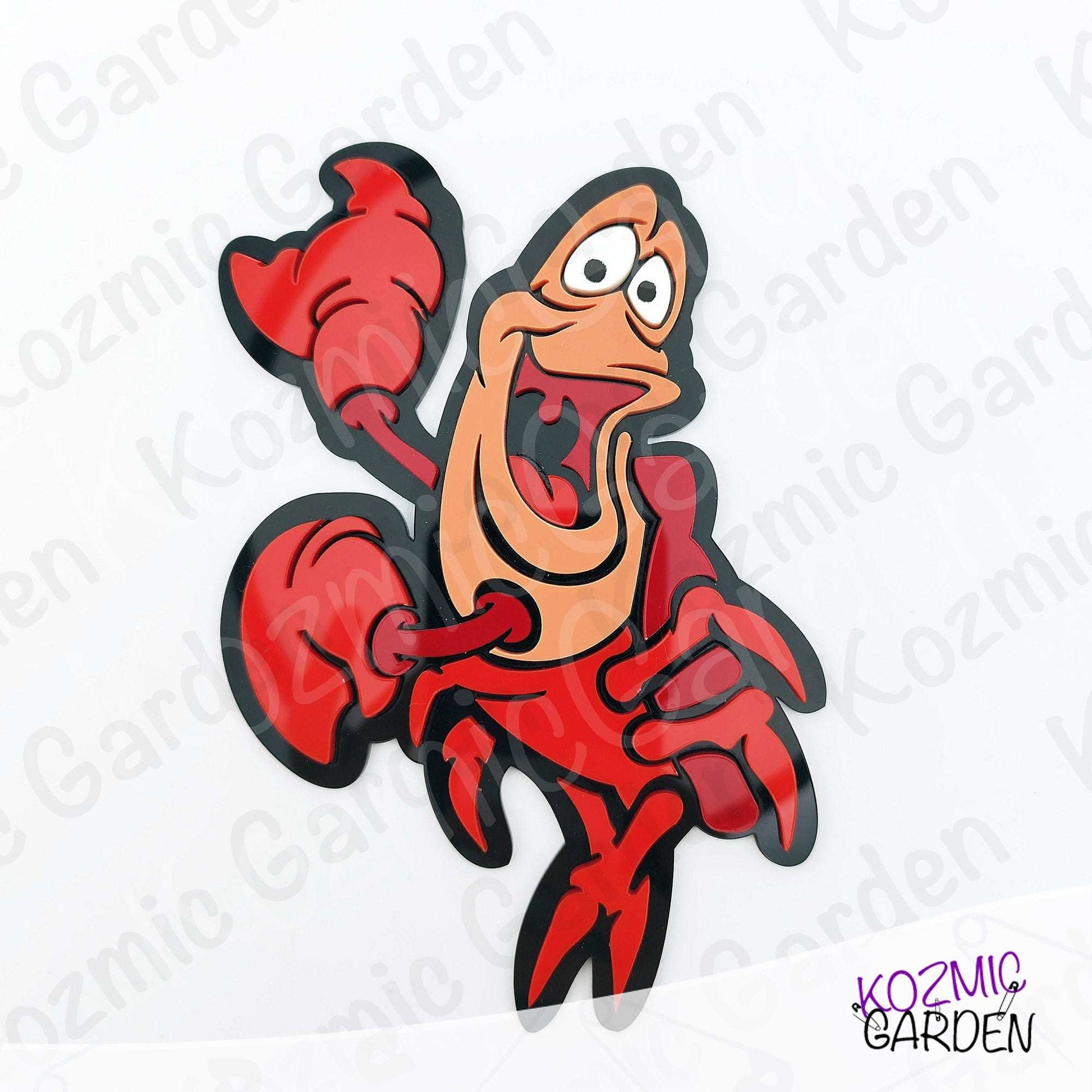 Sebastian Wall Decoration – 15cm Laser-Cut Crab | The Little Mermaid Inspired Home Decor