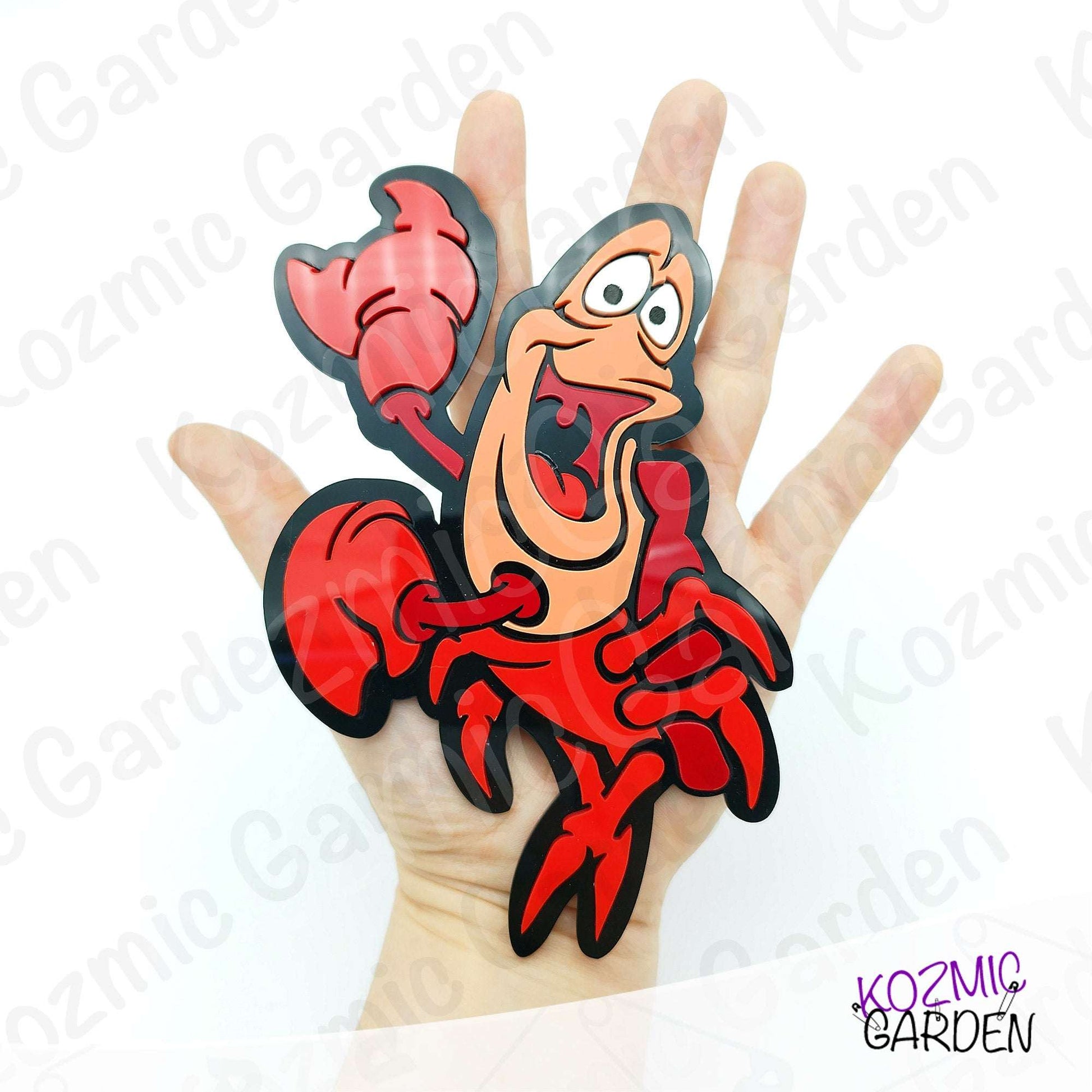 Sebastian Wall Decoration – 15cm Laser-Cut Crab | The Little Mermaid Inspired Home Decor