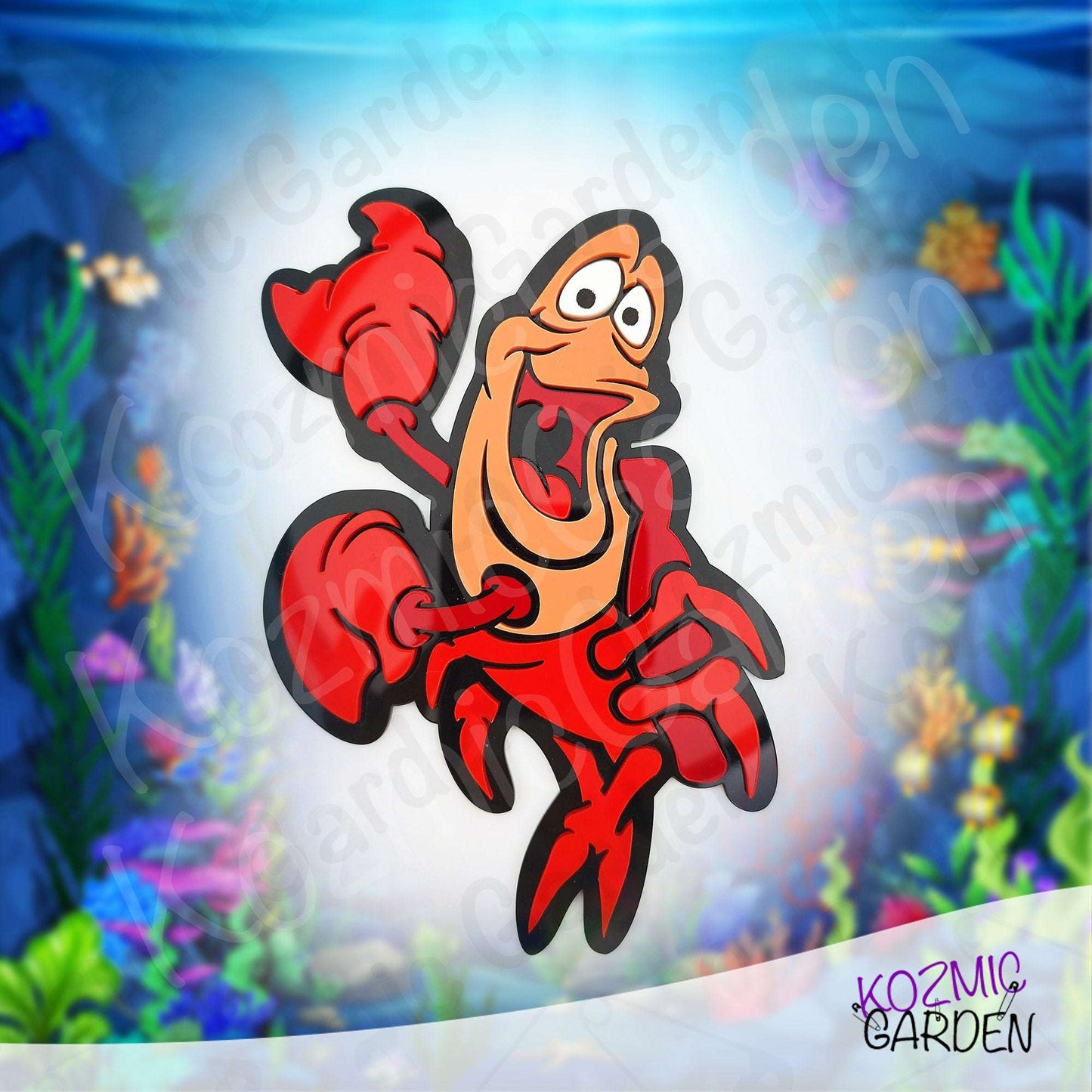 Sebastian Wall Decoration – 15cm Laser-Cut Crab | The Little Mermaid Inspired Home Decor