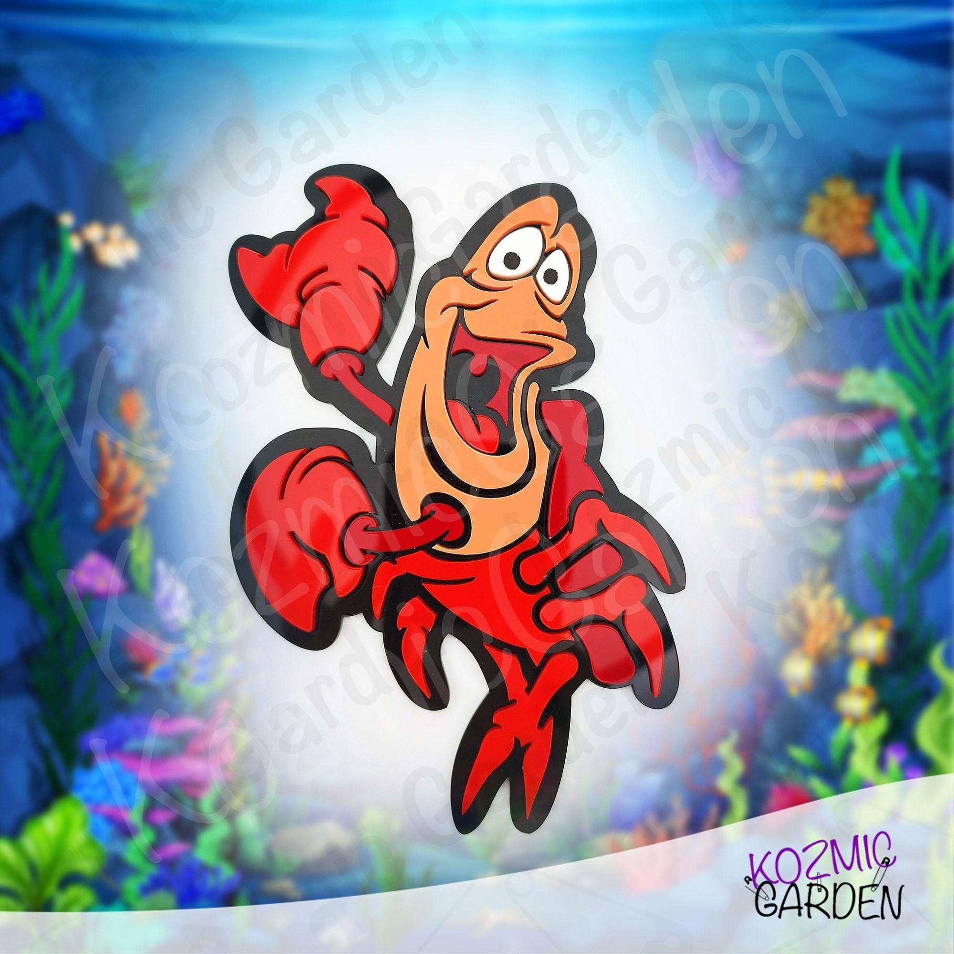 Sebastian Wall Decoration – 15cm Laser-Cut Crab | The Little Mermaid Inspired Home Decor