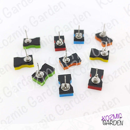 Funny Pencil Sharpener Stud Earrings – bright, quirky & super sharp!
