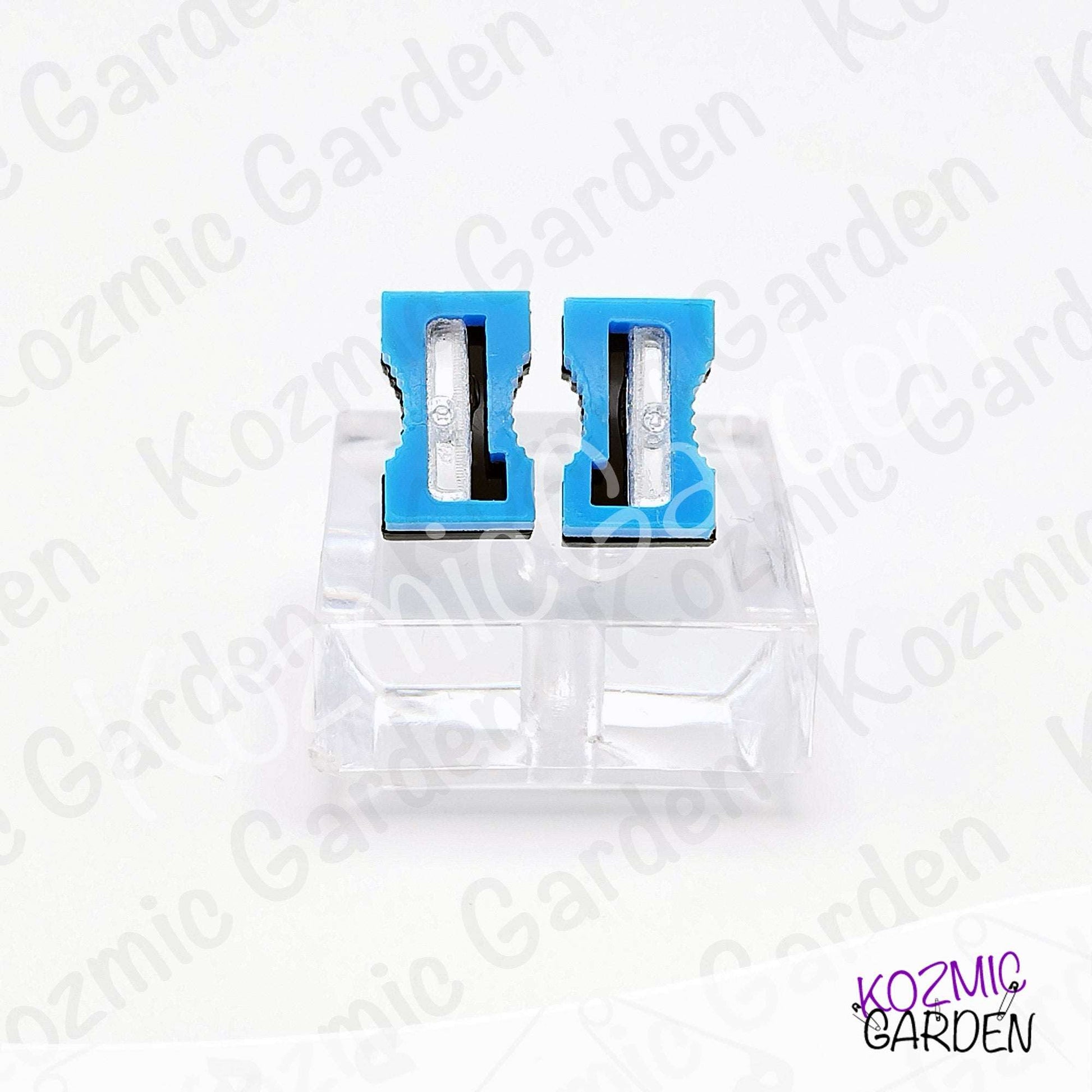 Funny Pencil Sharpener Stud Earrings – bright, quirky & super sharp!