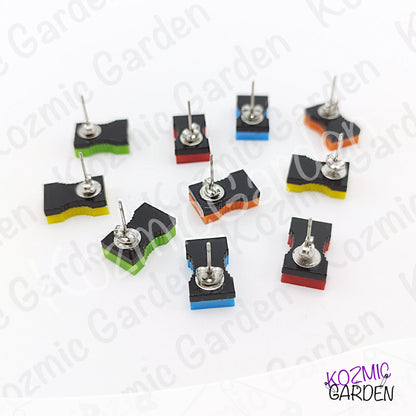 Funny Pencil Sharpener Stud Earrings – bright, quirky & super sharp!