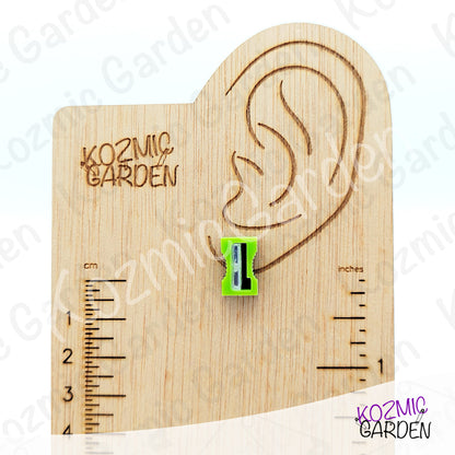 Funny Pencil Sharpener Stud Earrings – bright, quirky & super sharp!