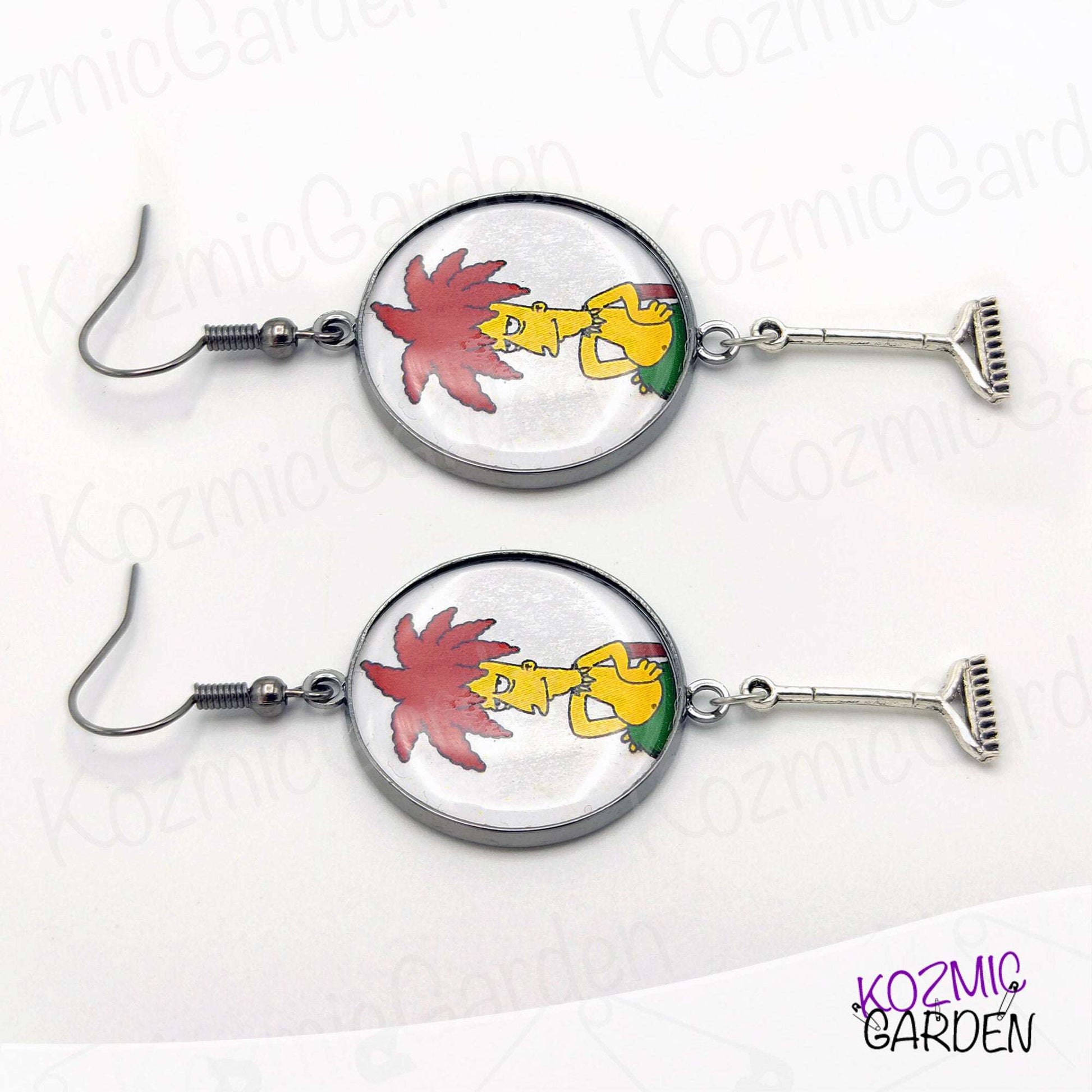 SIDESHOW BOB RAKE EARRINGS - Let Your Style Sow Mischief!