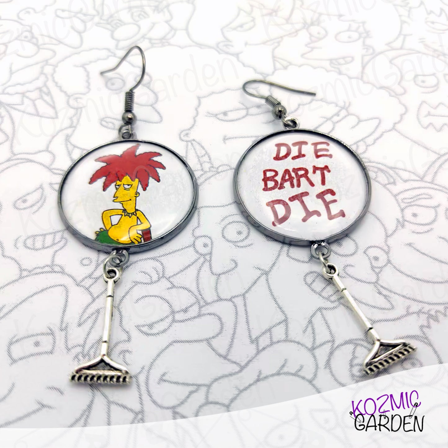 SIDESHOW BOB RAKE EARRINGS - Let Your Style Sow Mischief!