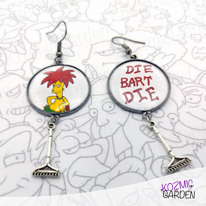 SIDESHOW BOB RAKE EARRINGS - Let Your Style Sow Mischief!