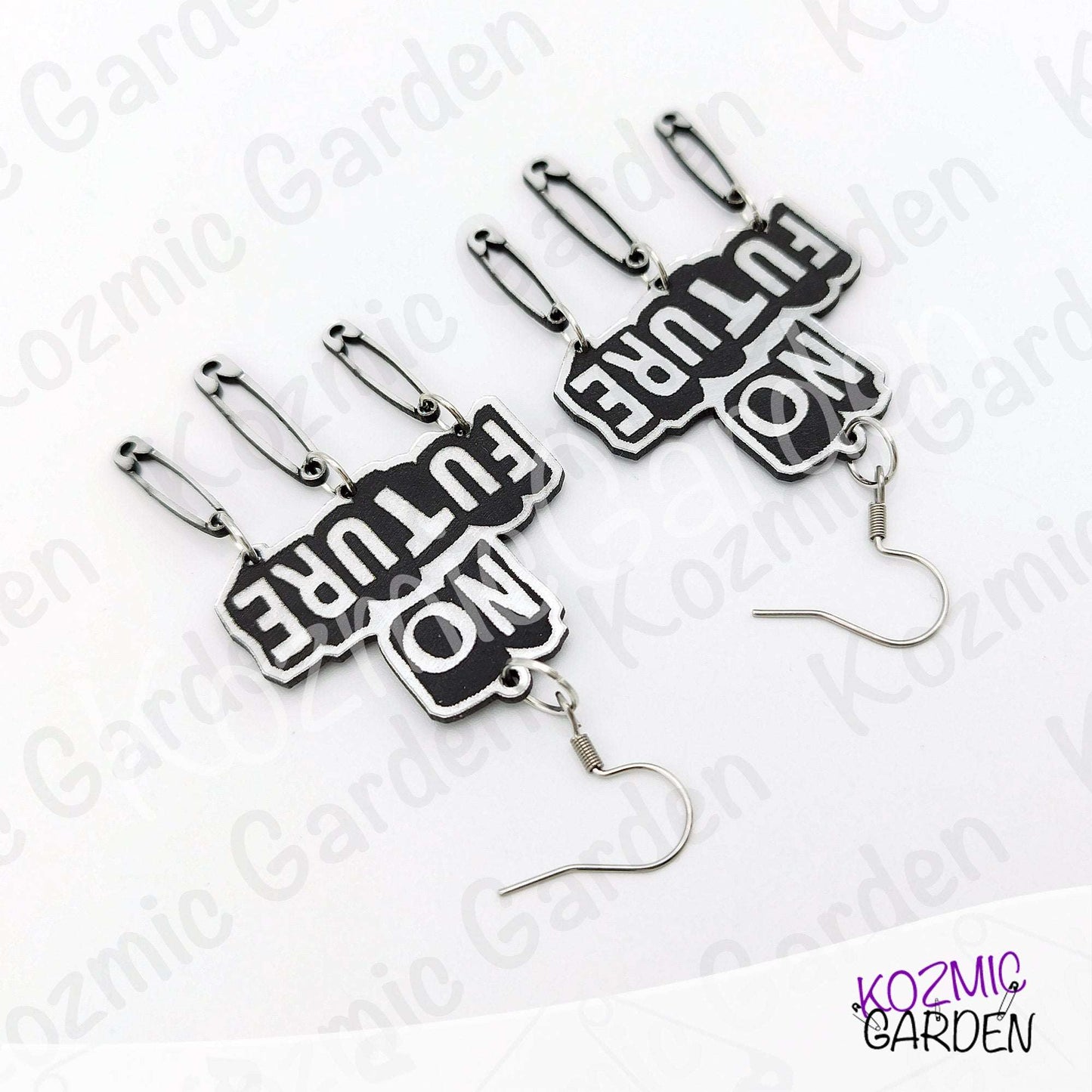 No Future Punk Earrings — Bring Back the Punk Revolution with Safety Pins ⚡