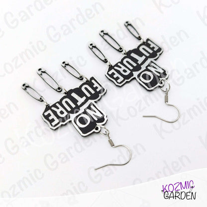 No Future Punk Earrings — Bring Back the Punk Revolution with Safety Pins ⚡