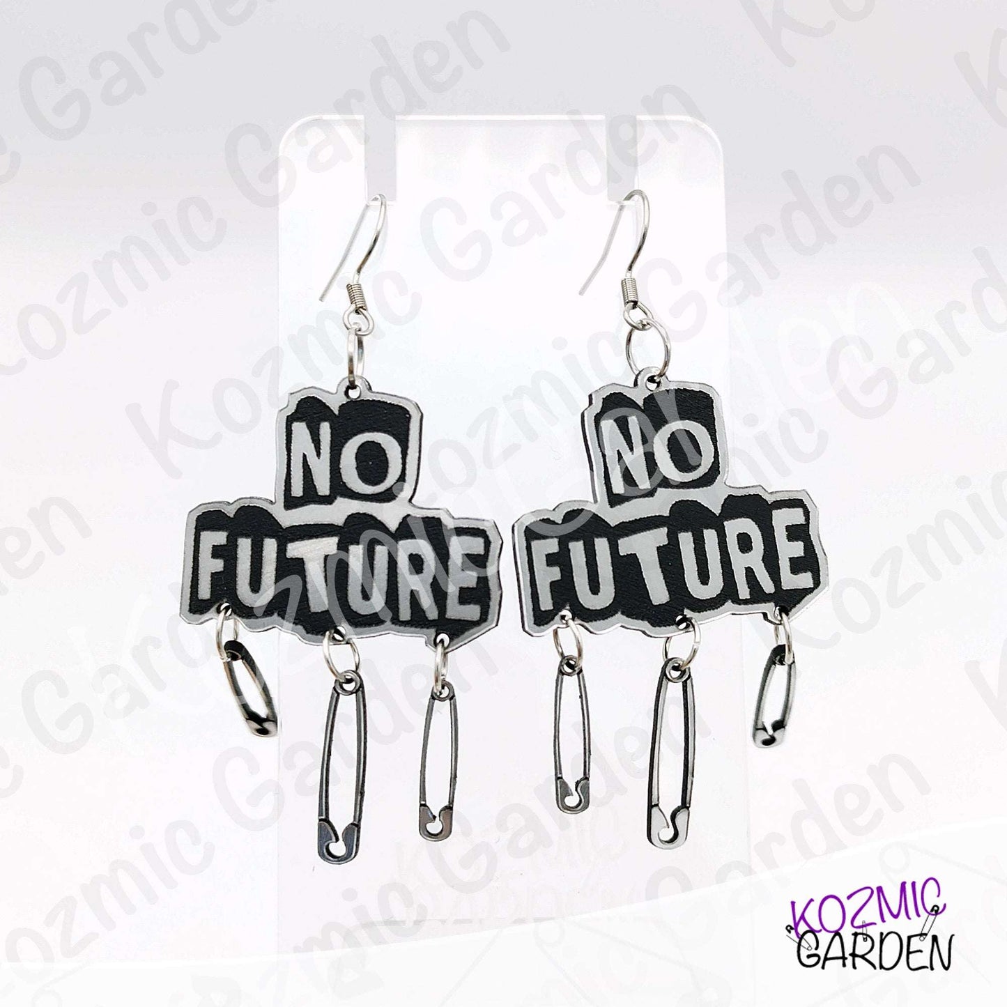 No Future Punk Earrings — Bring Back the Punk Revolution with Safety Pins ⚡