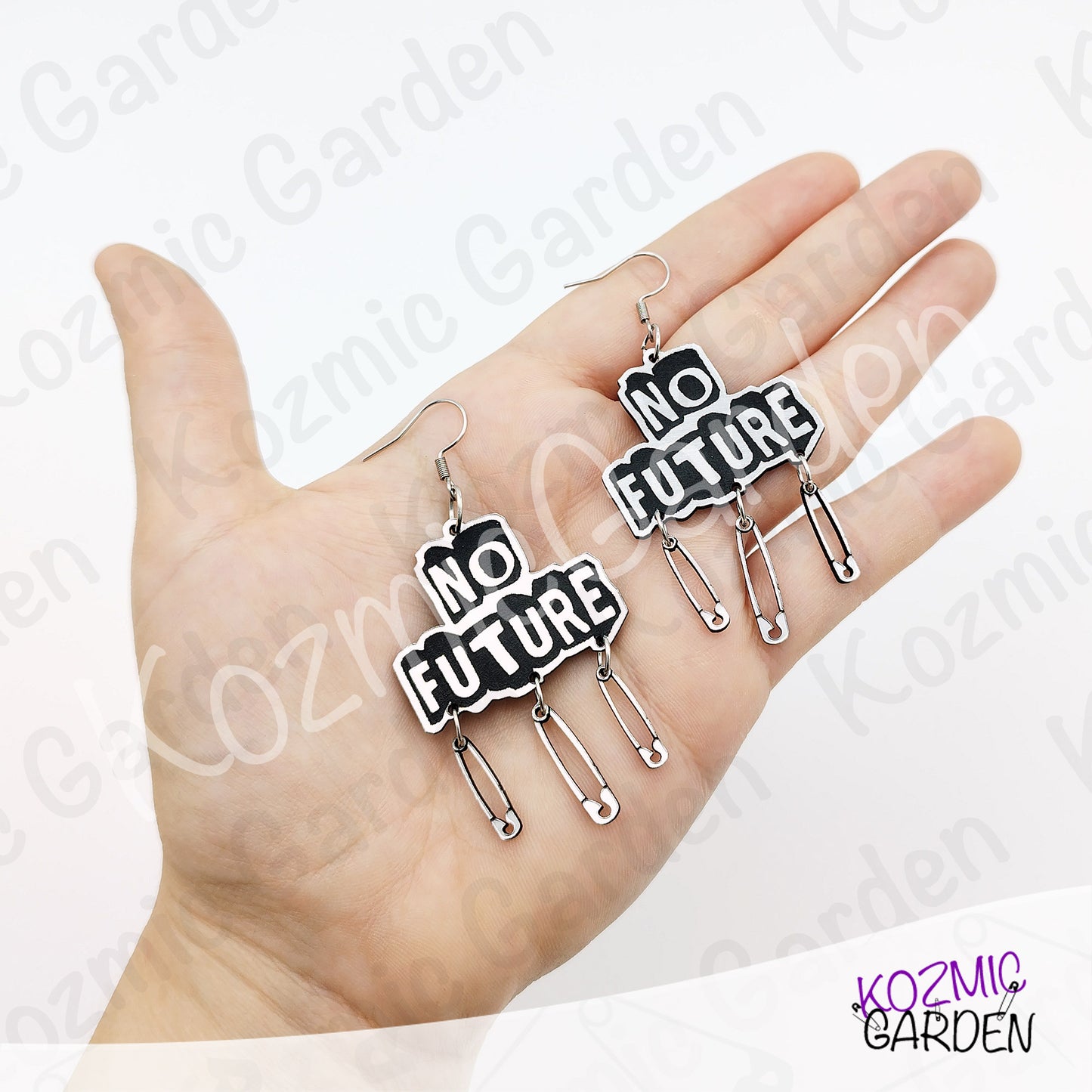 No Future Punk Earrings — Bring Back the Punk Revolution with Safety Pins ⚡
