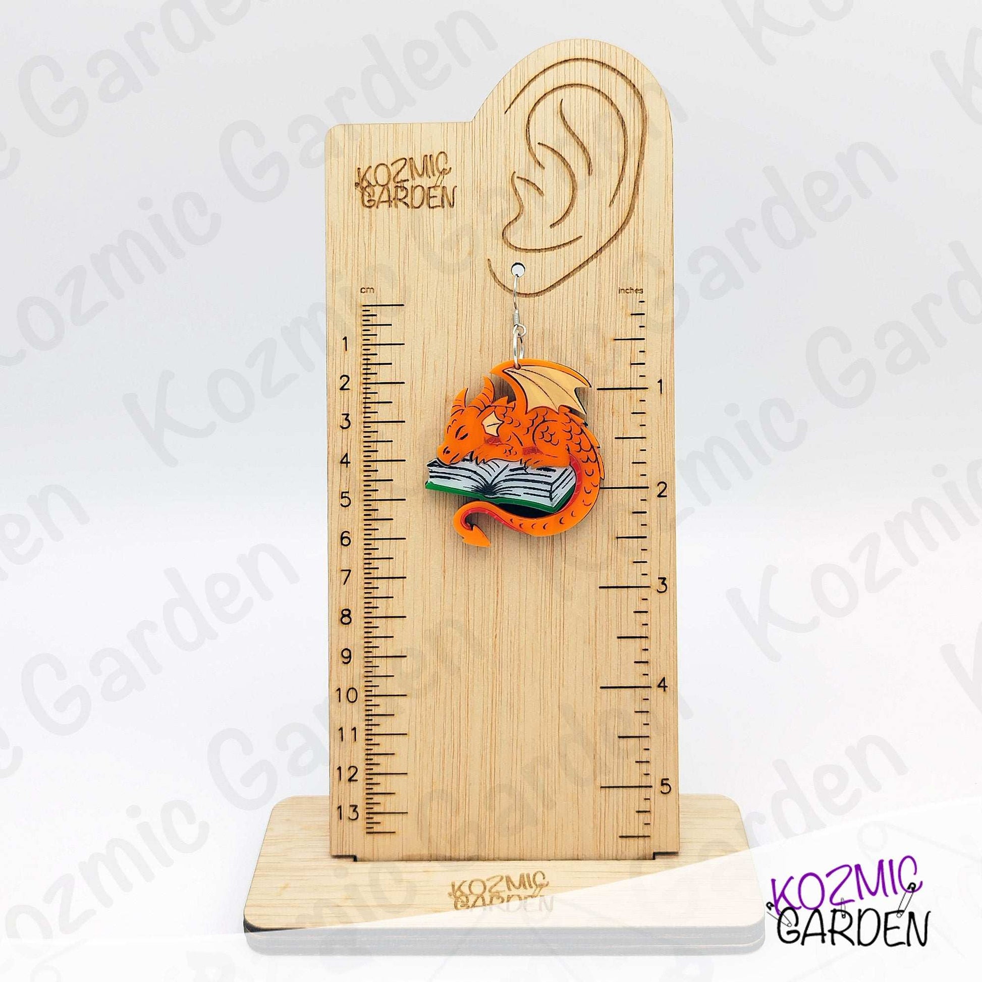 Dragon Sleeping on a Book Earrings – For Bookworms & Daydreamers