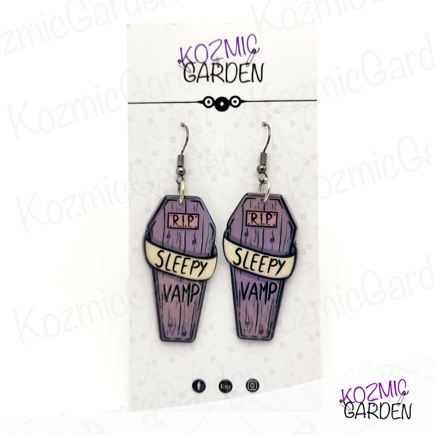 SLEEPY VAMPIRE COFFIN EARRINGS | Awaken Your Inner Vampire!