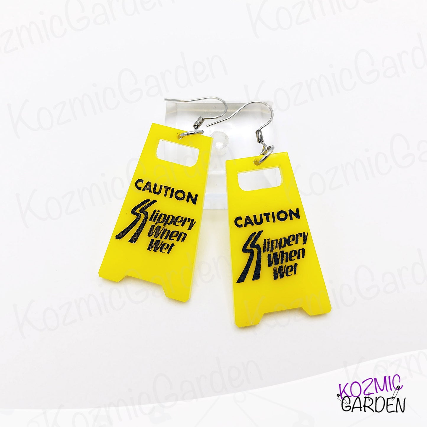 Caution: Slippery When Wet Earrings – Perfect for Bon Jovi Fans!