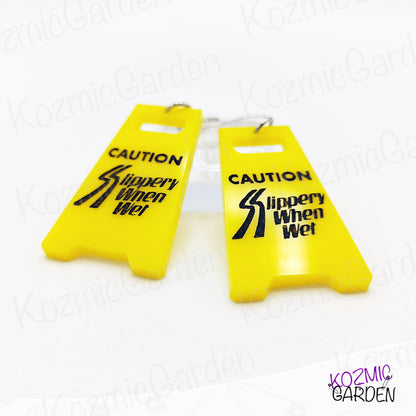 Caution: Slippery When Wet Earrings – Perfect for Bon Jovi Fans!