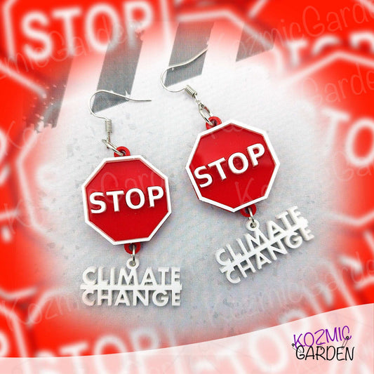 STOP CLIMATE CHANGE EARRINGS | Save The Planet!