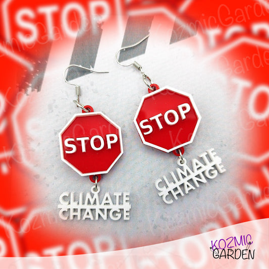 STOP CLIMATE CHANGE EARRINGS | Save The Planet!