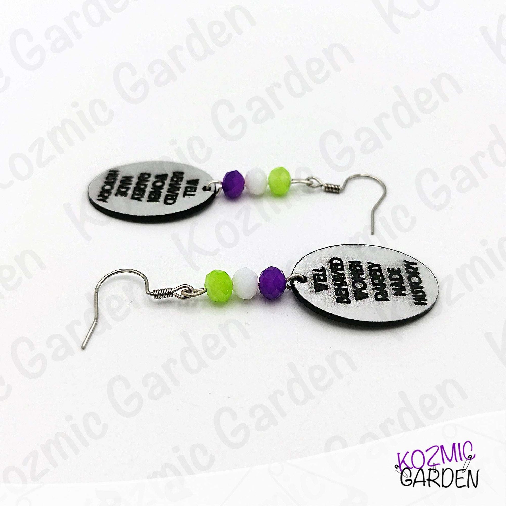 Suffragette Tribute Earrings – “Well Behaved Women Rarely Make History”