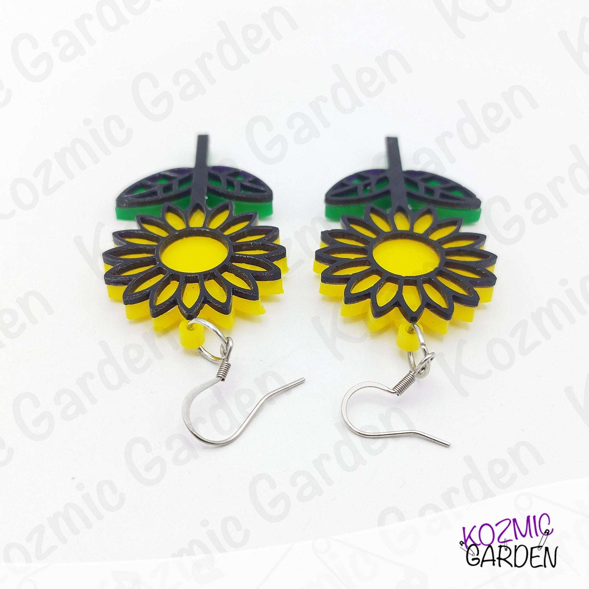 Sunflower Earrings – Hippy, Nature-Inspired Statement Jewelry 🌻