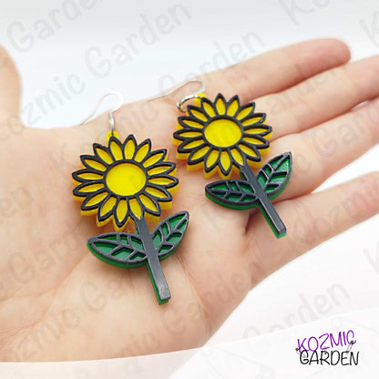 Sunflower Earrings – Hippy, Nature-Inspired Statement Jewelry 🌻